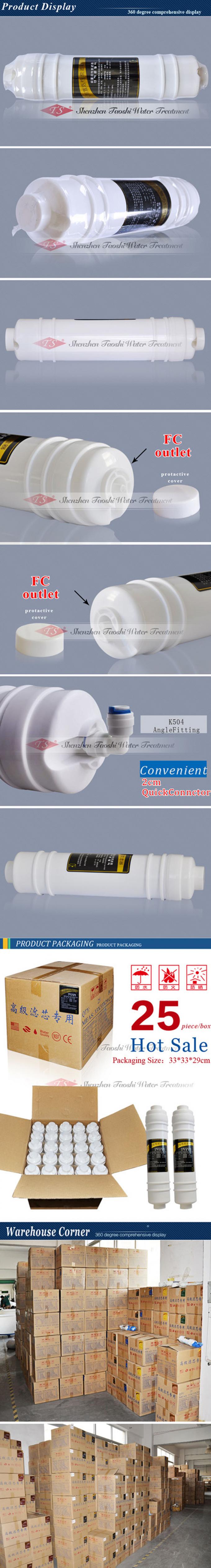 Carbone intégré d'UDF dans la ligne kit de filtre d'eau, largeur totale intégrée du système 6cm d'épurateur de l'eau