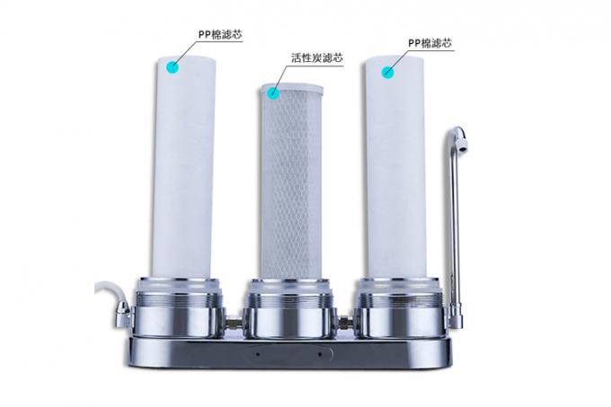 Le filtre d'eau à trois étages de 10 pouces partie le robinet de bureau d'acier inoxydable